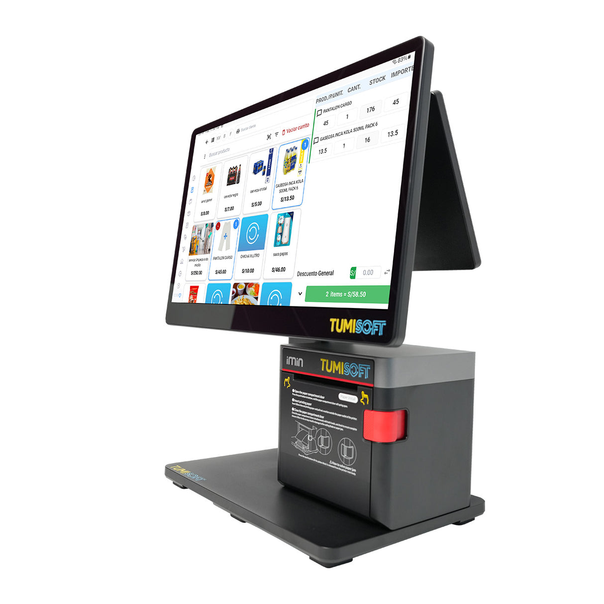 COMBO FULL SWAN 2 4GB IMIN DOBLE PANTALLA - Tumisoft - POS #1 de Perú