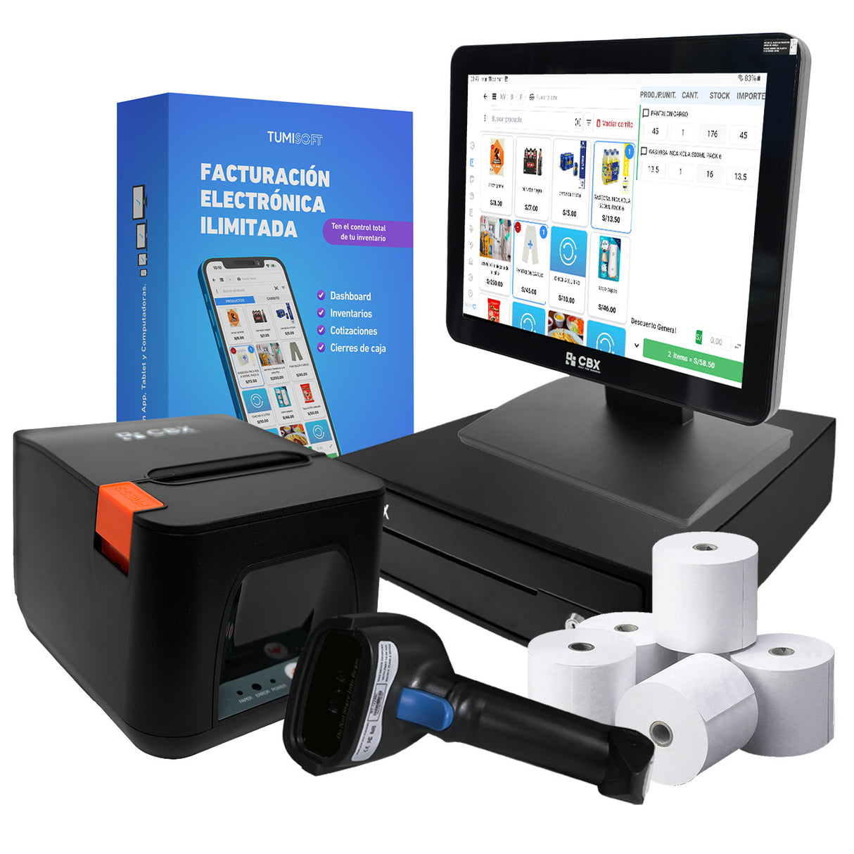 COMBO FULL ALL-IN-ONE 4GB - Tumisoft - POS #1 de Perú