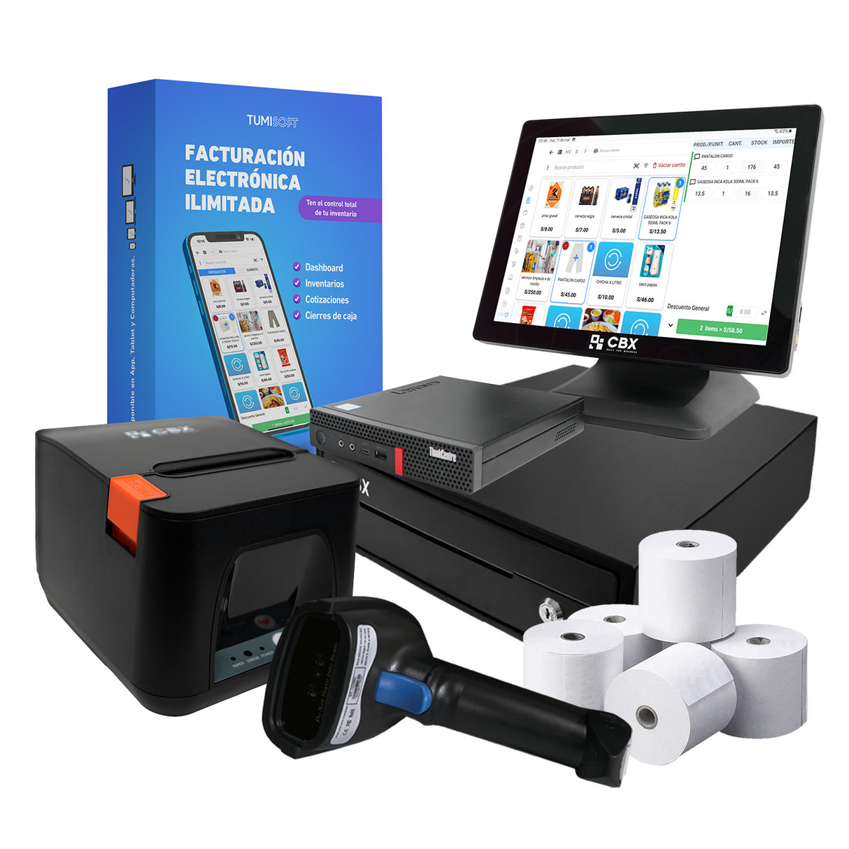 COMBO FULL MINI PC TÁCTIL - Tumisoft - POS #1 de Perú