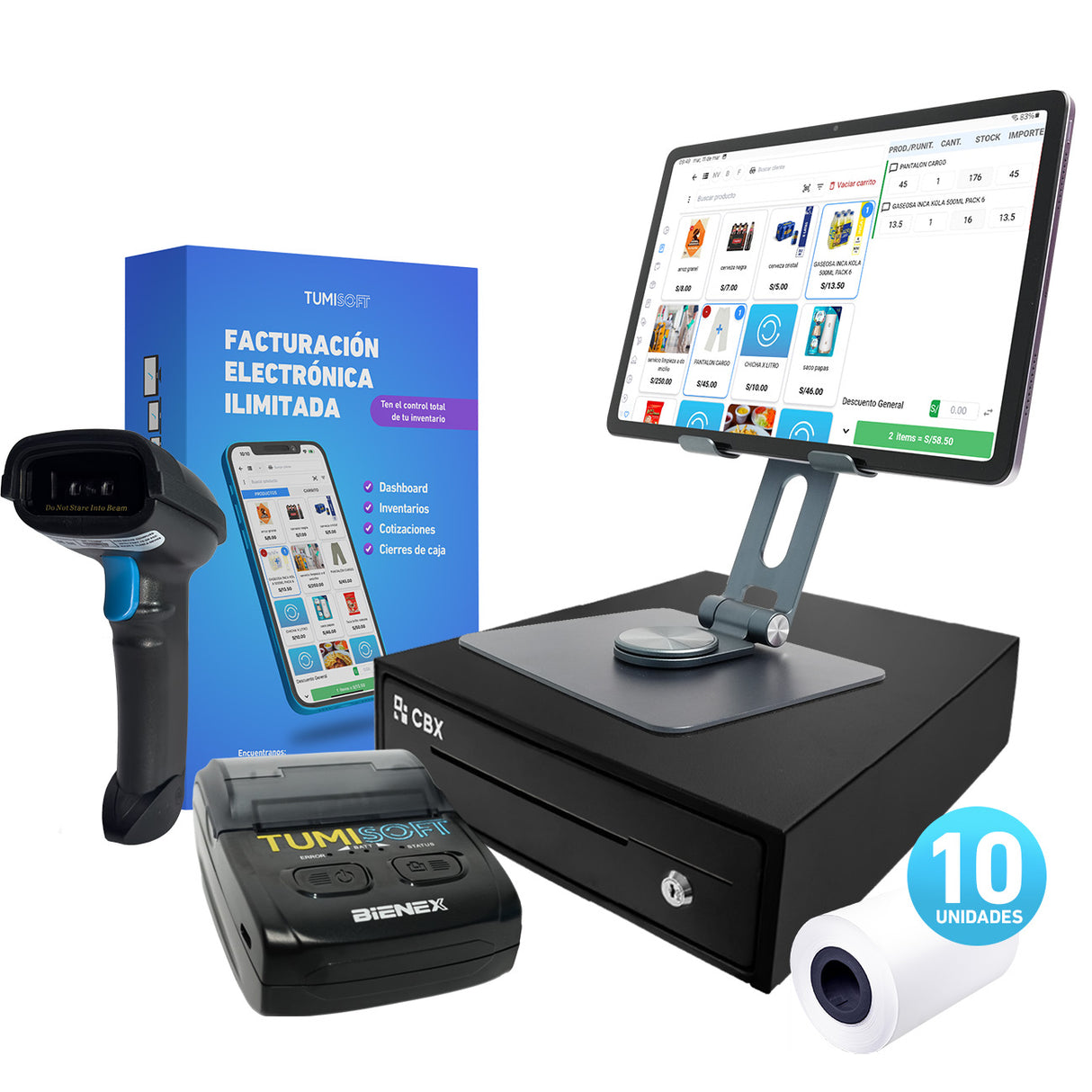 COMBO TABLET FULL 58 MM - Tumisoft - POS #1 de Perú