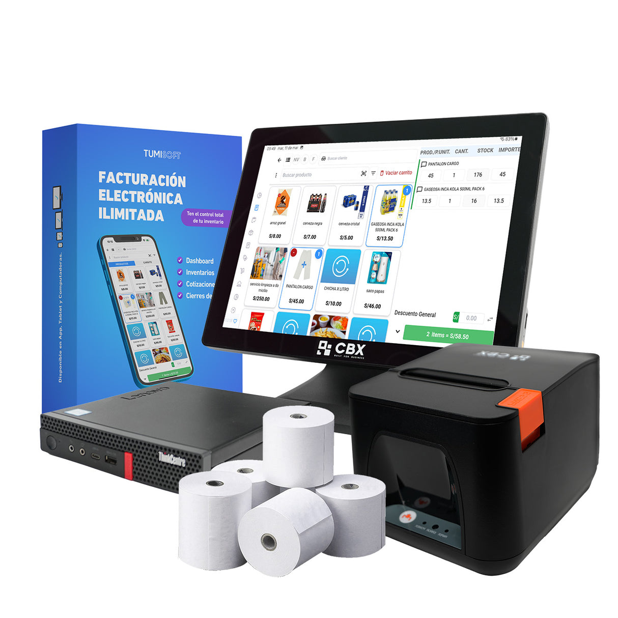 COMBO MINI PC TÁCTIL - Tumisoft - POS #1 de Perú