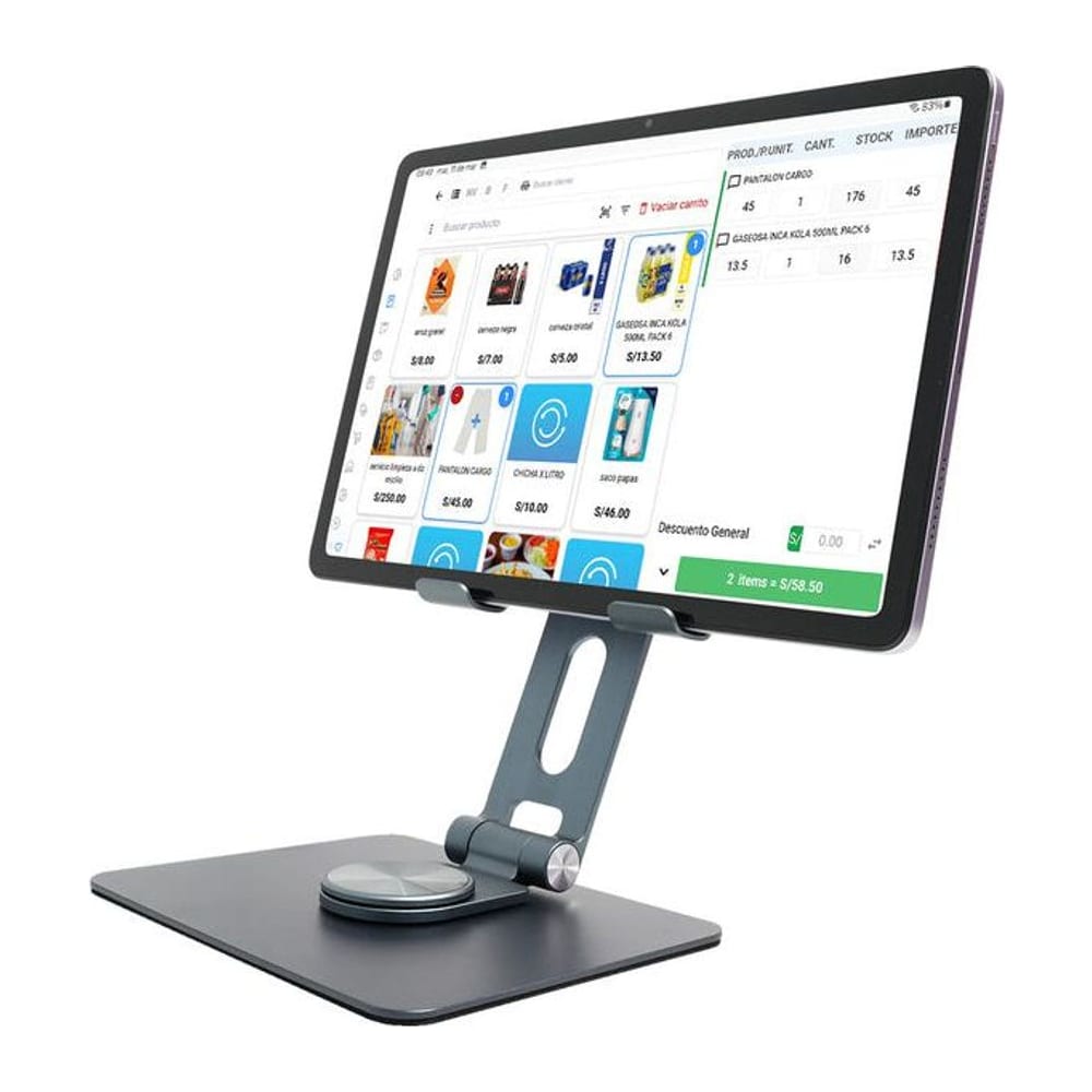 Soporte metálico para tablet